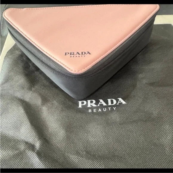 Prada Beauty Pink and Black Cosmetic Bag - Picture 11 of 16